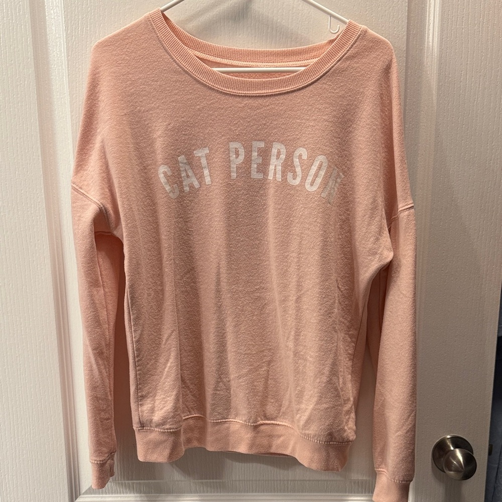Peach 'Cat Person' Sweatshirt (M)